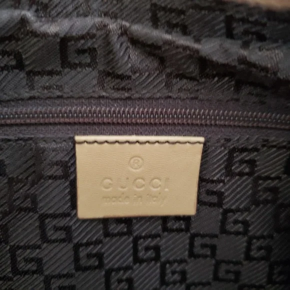 GUCCI Beige Brown Tan Leather Shoulder Bag - Picture 7 of 14